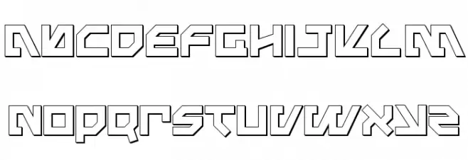 Metal Storm 3D Font Litere mici