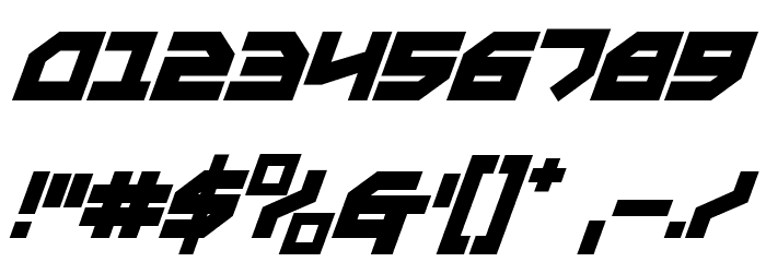 Metal Storm Bold Italic Font OTHER CHARS