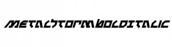 Metal Storm Bold Italic  font caratteri gratis