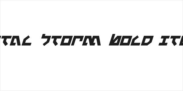 Metal Storm Bold Italic Logo