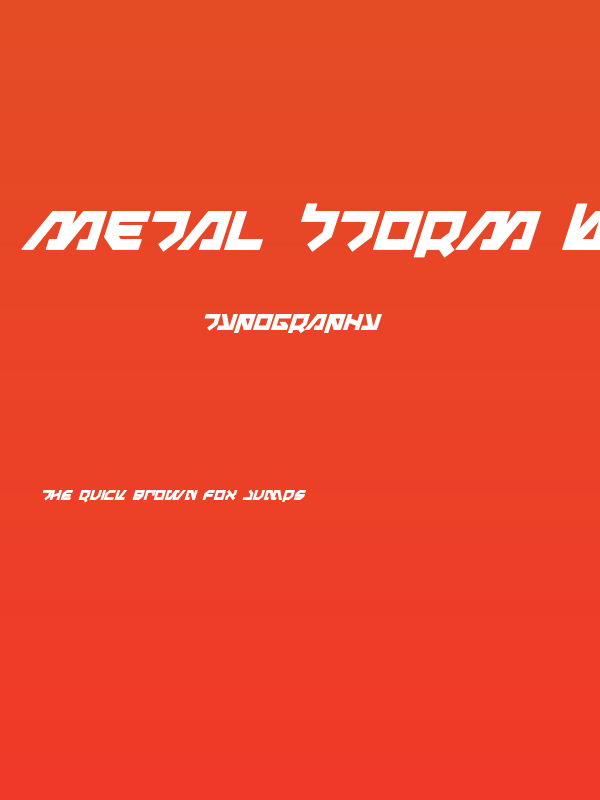 Metal Storm Bold Italic Poster
