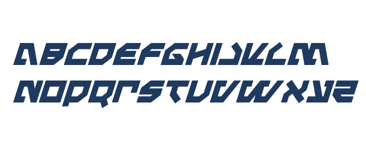 Metal Storm Bold Italic Lowercase