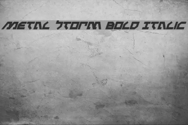 Metal Storm Bold Italic Font examples