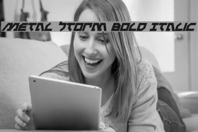 Metal Storm Bold Italic Font examples
