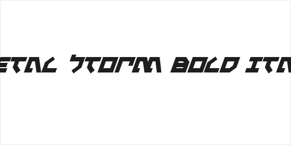 Metal Storm Bold Italic Logo