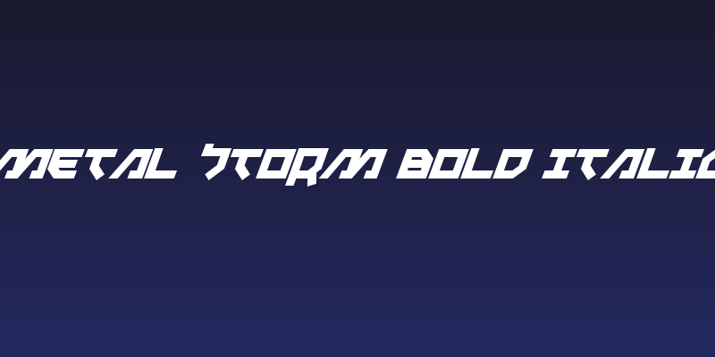 Metal Storm Bold Italic Social Header