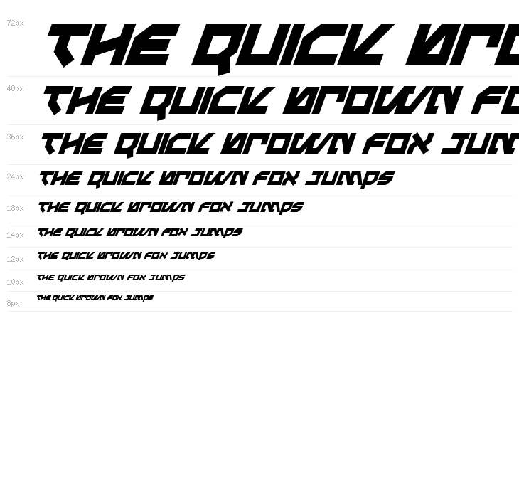 Metal Storm Bold Italic Waterfall