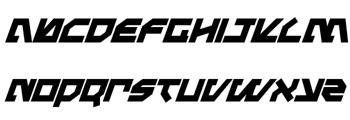 Metal Storm Bold Italic Font LOWERCASE