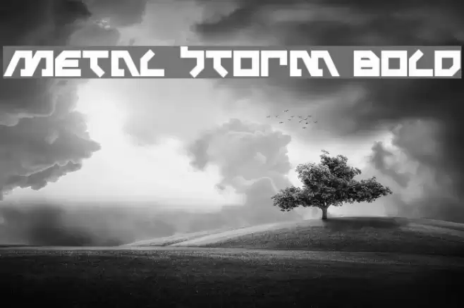 Metal Storm Bold Font examples