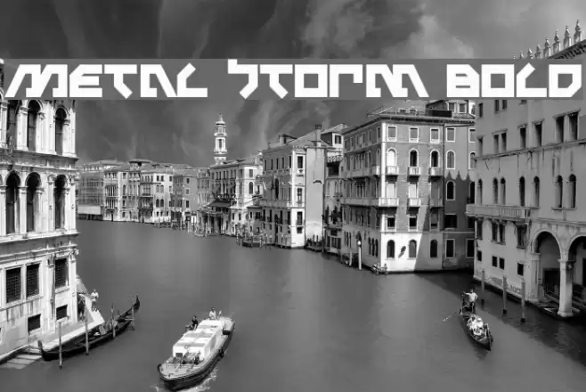 Metal Storm Bold Font examples