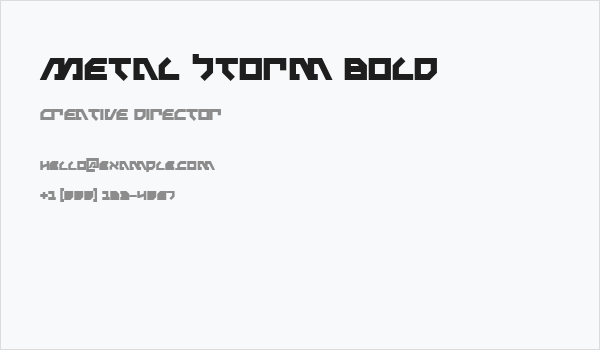 Metal Storm Bold Business Card