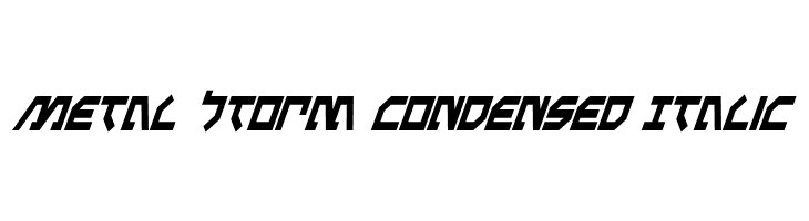 Metal Storm Condensed Italic  les polices de caractères gratuit tlcharger
