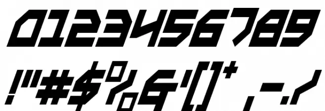 Metal Storm Condensed Italic Font OTHER CHARS