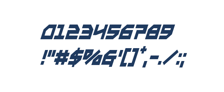 Metal Storm Condensed Italic Other Characters