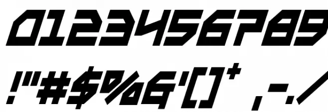 Metal Storm Condensed Italic Font OTHER CHARS