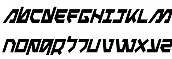 Metal Storm Condensed Italic 字体 大写