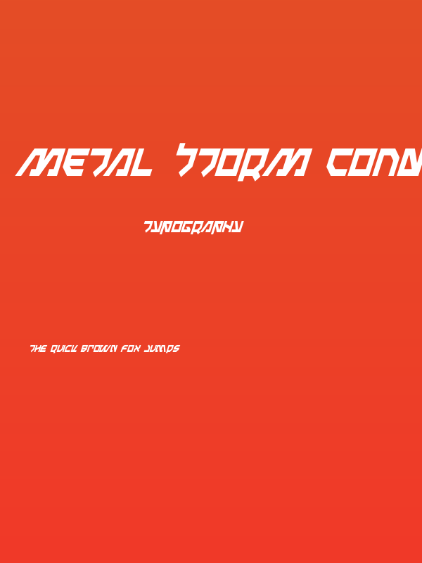 Metal Storm Condensed Italic Poster