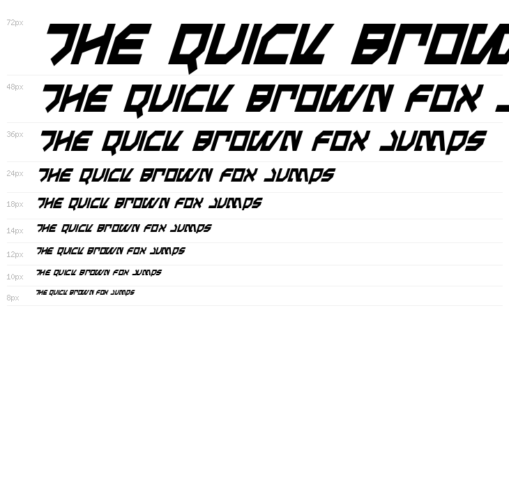 Metal Storm Condensed Italic Waterfall