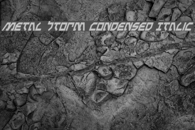Metal Storm Condensed Italic Font examples
