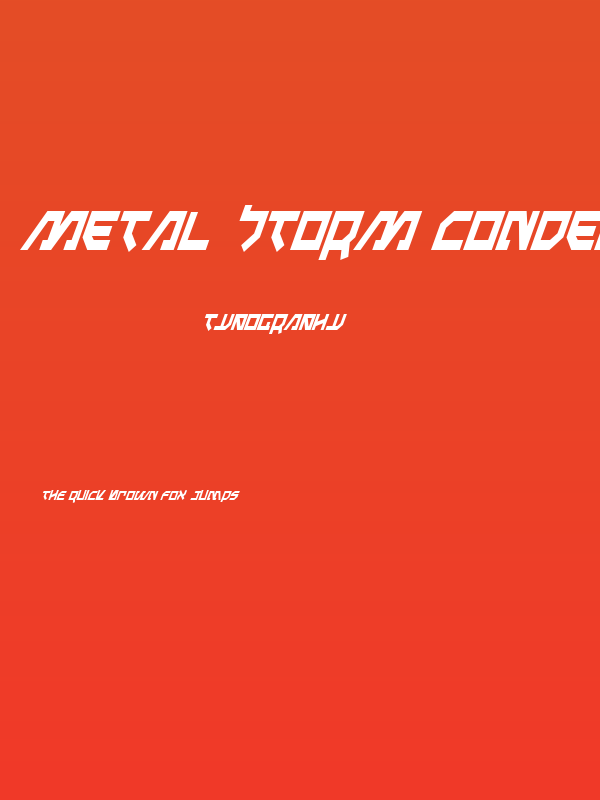 Metal Storm Condensed Italic Poster