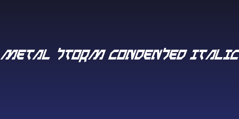 Metal Storm Condensed Italic Social Header