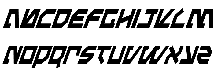 Metal Storm Condensed Italic Font LOWERCASE