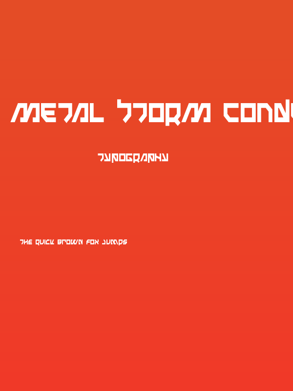 Metal Storm Condensed Poster