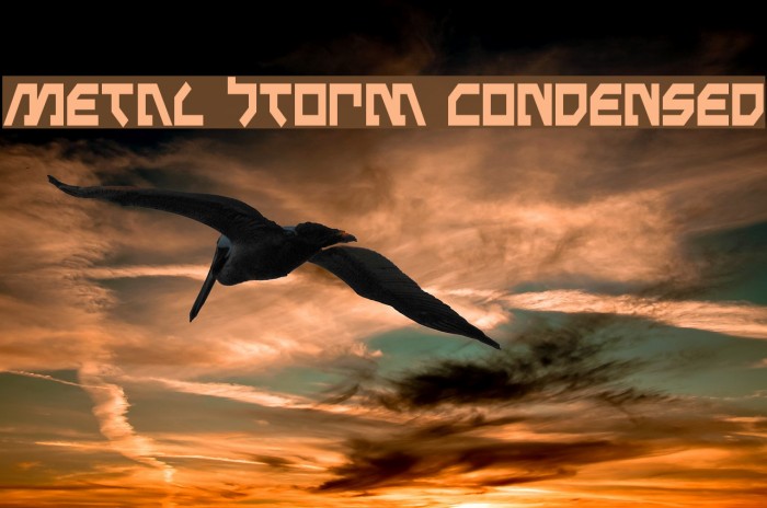 Metal Storm Condensed Font examples