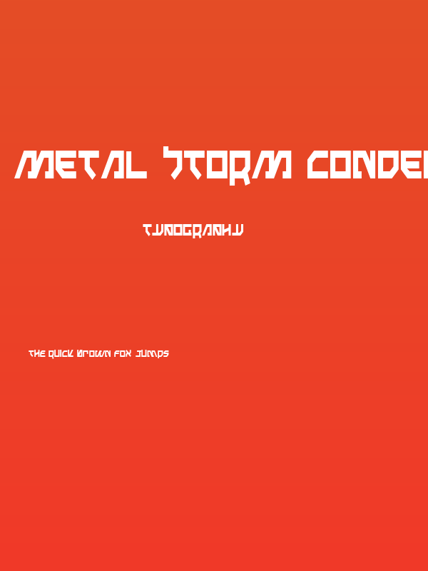 Metal Storm Condensed Poster