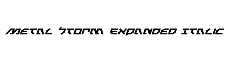 Metal Storm Expanded Italic  font caratteri gratis