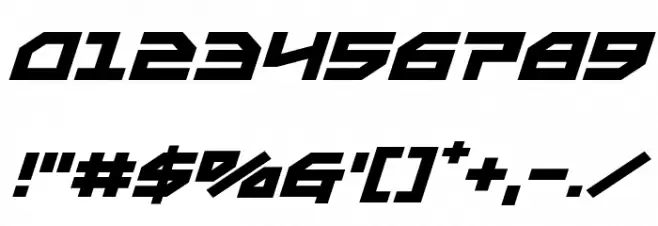 Metal Storm Expanded Italic Font OTHER CHARS