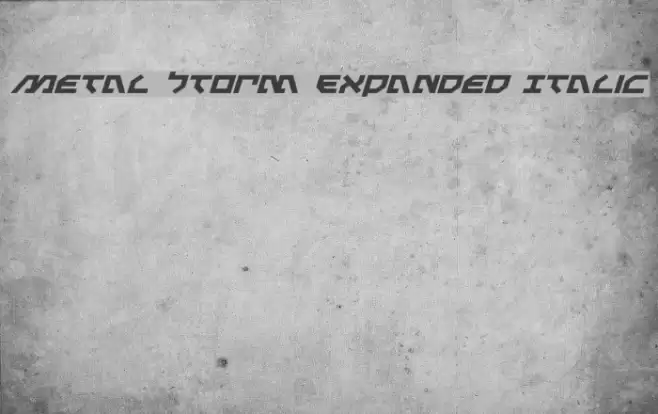 Metal Storm Expanded Italic Font examples