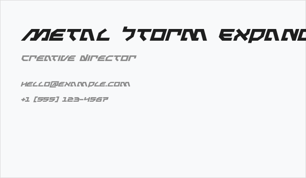 Metal Storm Expanded Italic Business Card