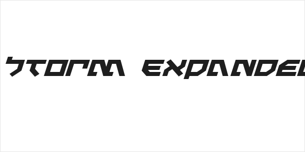 Metal Storm Expanded Italic Logo