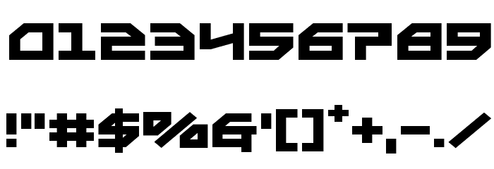 Metal Storm Expanded Font OTHER CHARS