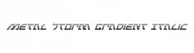 Metal Storm Gradient Italic  les polices de caractères gratuit tlcharger