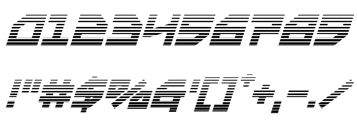 Metal Storm Gradient Italic Font OTHER CHARS