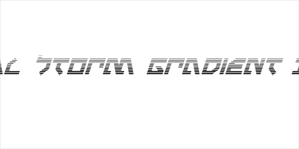 Metal Storm Gradient Italic Logo
