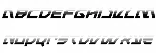 Metal Storm Gradient Italic Caratteri MINUSCOLO