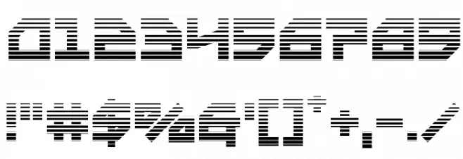 Metal Storm Gradient Font OTHER CHARS