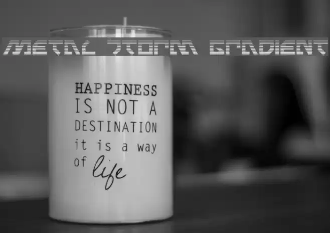 Metal Storm Gradient Font examples