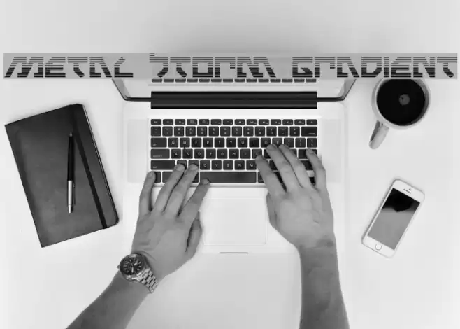 Metal Storm Gradient Font examples