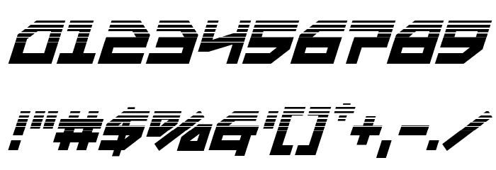 Metal Storm Halftone Italic Font OTHER CHARS
