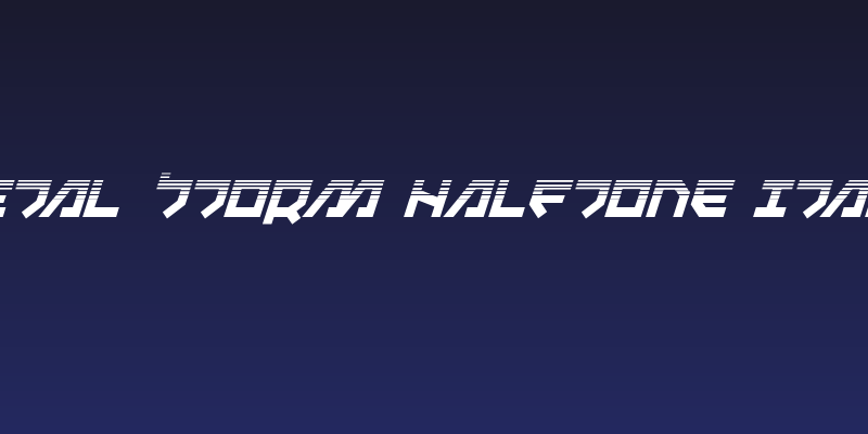 Metal Storm Halftone Italic Social Header