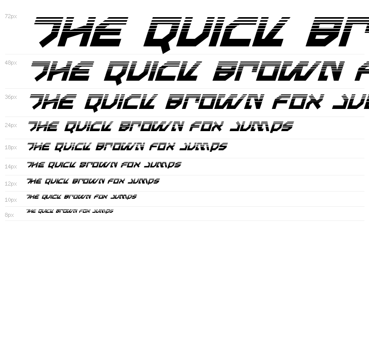 Metal Storm Halftone Italic Waterfall