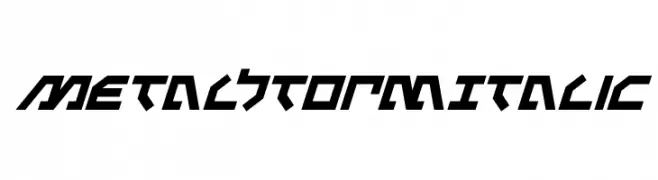 Metal Storm Italic  font caratteri gratis