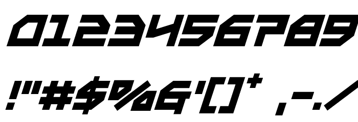 Metal Storm Italic Font OTHER CHARS