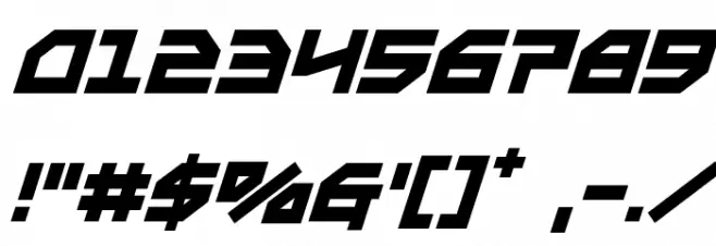 Metal Storm Italic Font OTHER CHARS