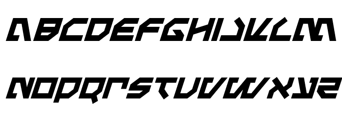 Metal Storm Italic Font LOWERCASE