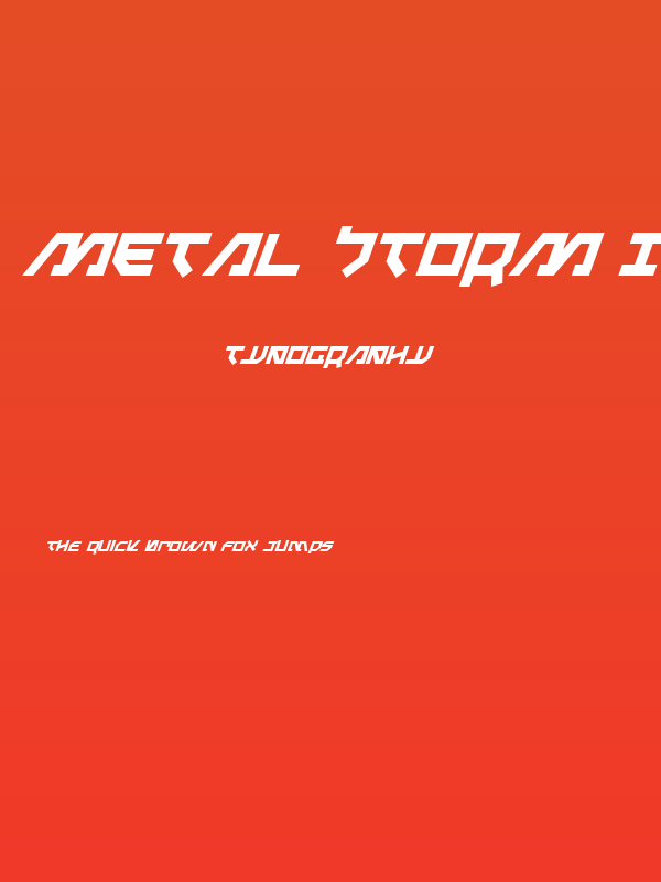 Metal Storm Italic Poster